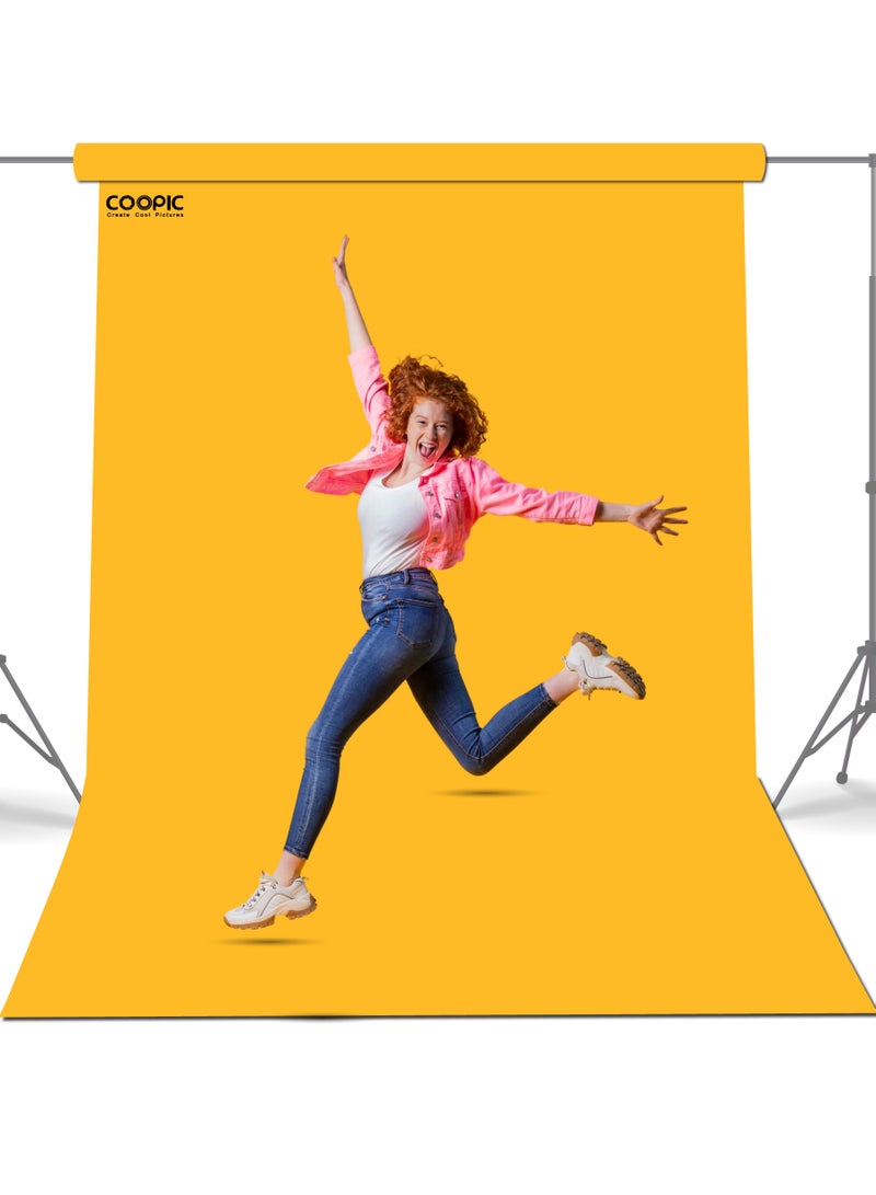 COOPIC 1.35M X 11M Light Yellow Color Background Backdrop Paper for Photo Studio Portrait Seamless Collapsible Photography Background Backdrop Classic Fashion for Studio Professional Photographer - Image 2