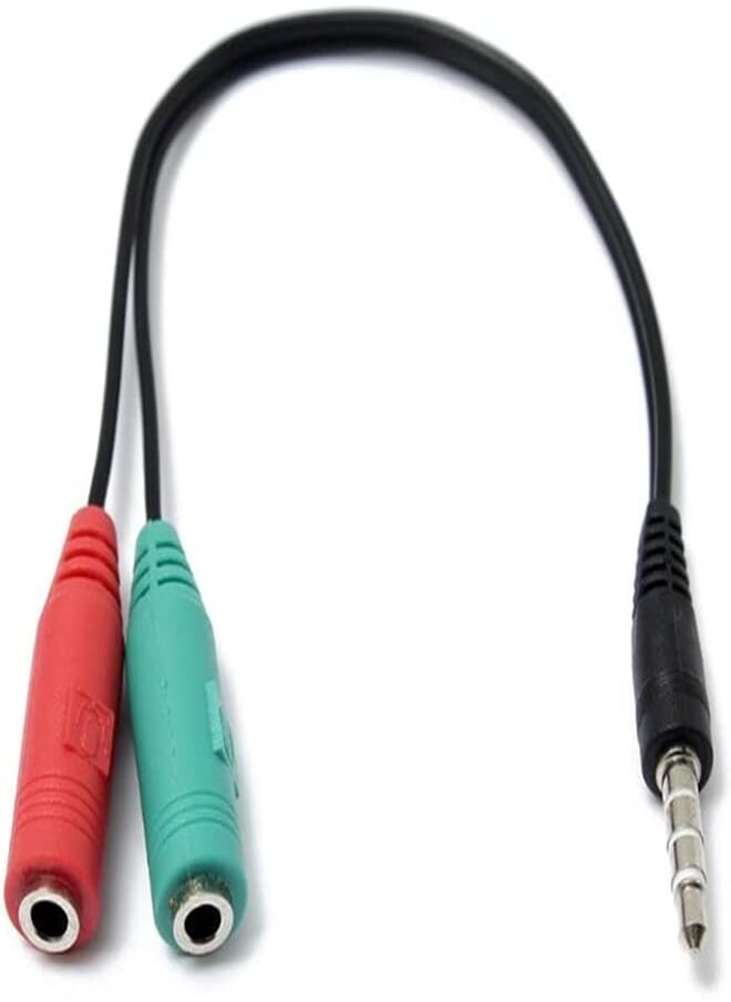 RUITEXUN - RUITEXUN Male to 2 Dual Female Headphone Mic Audio Splitter for Xbox/PS4 Controller (3.5mm) - Image 1