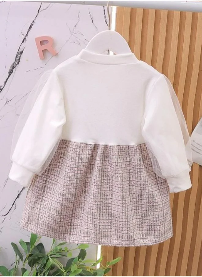YUNIQEE Brown A-Line Crew Neck Plain Dress