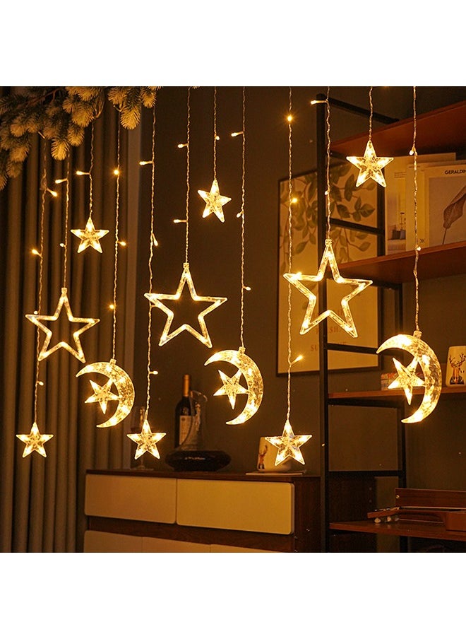 Yoawllty Ramadan Lights, Ramadan Decorations Lights, Moon Star Lights Ramadan Decorations For Home(6 Small Stars, 3 Big Stars, 3 Moons Shape)  - Image 1