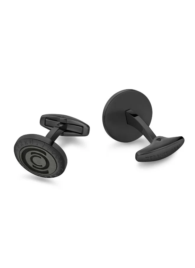 CERRUTI 1881 Simbeol Grey and Black Onyx Cufflinks for Men
