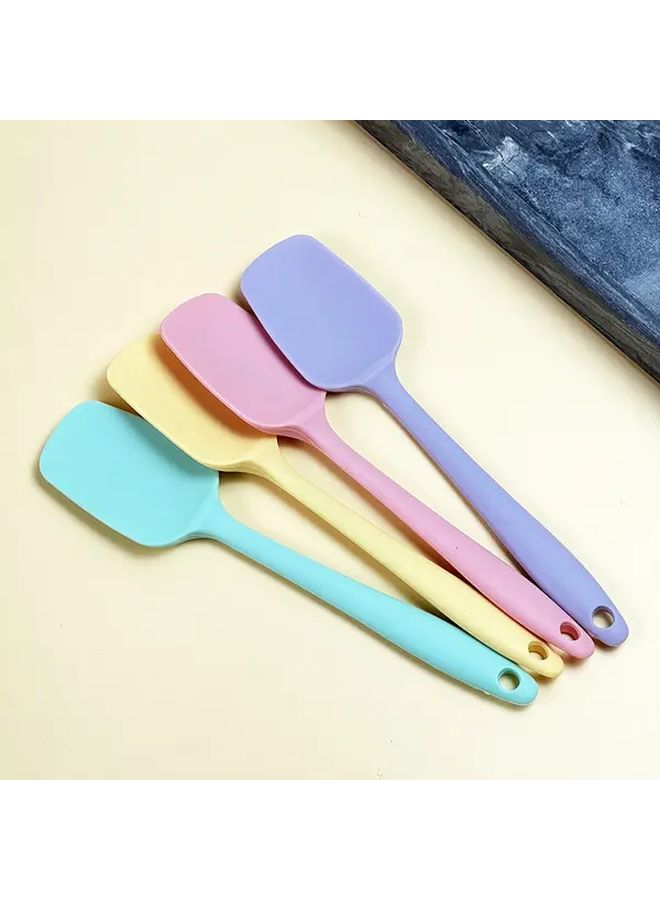 4Pcs Yellow Silicone Spatula Set Heat Resistant BPA Free Scraper For Baking Cooking - Image 4