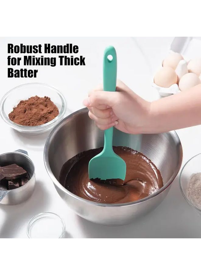 4Pcs Yellow Silicone Spatula Set Heat Resistant BPA Free Scraper For Baking Cooking - Image 1