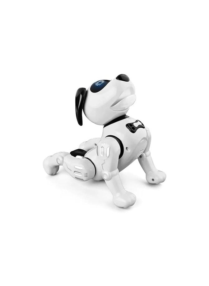 JJRIC - RC Robot Dog Infrared Remote Control Intelligent voice Command Robotic Dog - White - Image 1