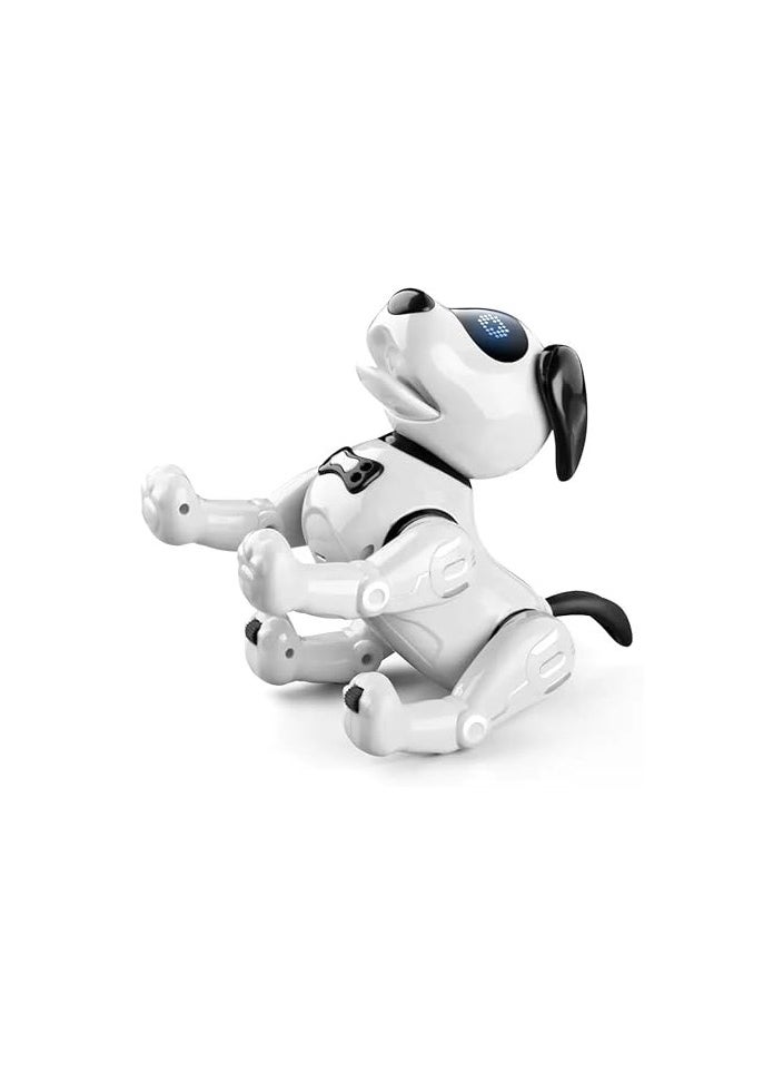 JJRIC - RC Robot Dog Infrared Remote Control Intelligent voice Command Robotic Dog - White - Image 1