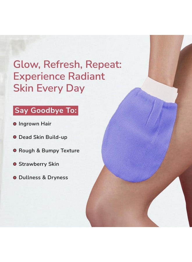 Beme Be Me Exfoliating Glove | Deep Exfoliation & Gentle Scrub | Loofah For Men & Women | Removes Dead Skin & Impurities | Reusable & Quick-Drying for All Skin Types - Cyan (Pack of 2) - Image 5