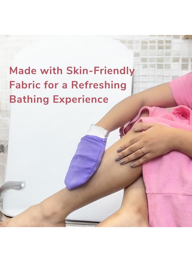 Beme Be Me Exfoliating Glove | Deep Exfoliation & Gentle Scrub | Loofah For Men & Women | Removes Dead Skin & Impurities | Reusable & Quick-Drying for All Skin Types - Cyan (Pack of 2) - Image 3