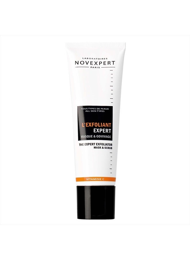 Novexpert The Expert Exfoliator - 2 In 1 Mask And Scrub - Smooth And Radiant Complexion - Exfoliates And Nourishes Skin - Hypoallergenic - Vegan - Normal, Combination And Oily Skin Types - 1.69 Oz  - Image 1