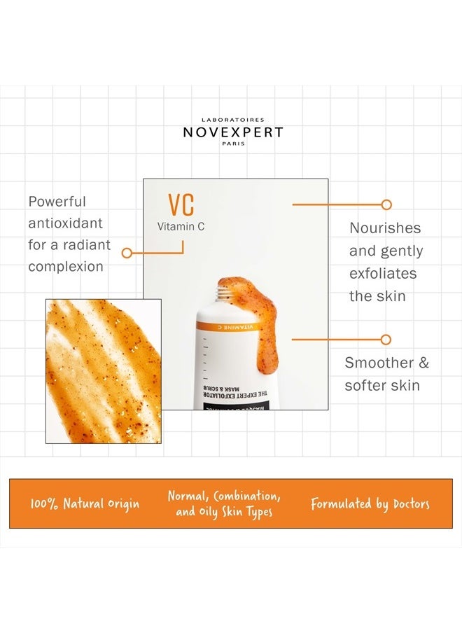 Novexpert The Expert Exfoliator - 2 In 1 Mask And Scrub - Smooth And Radiant Complexion - Exfoliates And Nourishes Skin - Hypoallergenic - Vegan - Normal, Combination And Oily Skin Types - 1.69 Oz  - Image 2