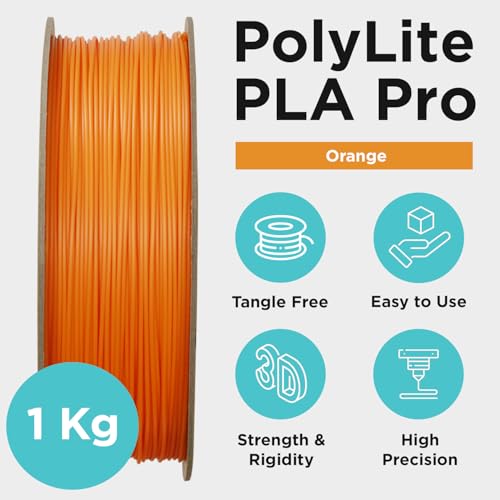 Polymaker PLA PRO Filament 1.75mm Orange, Powerful PLA Filament 1.75mm 3D Printer Filament 1kg - PolyLite 1.75 PLA Filament PRO Tough & High Rigidity 3D Printing PLA Filament Orange - Image 5