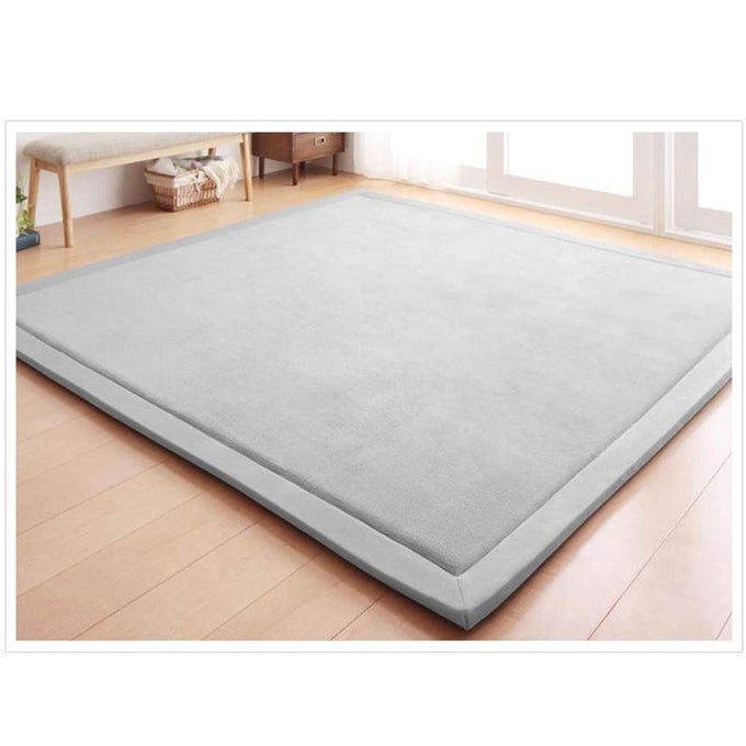 NURSERY RUG CORAL VELVET CRAWLING RUG AREA RUG 68X92 GRAY FOR TODDLER CHILDREN PLAY YOGA MAT EXERCISE PADS