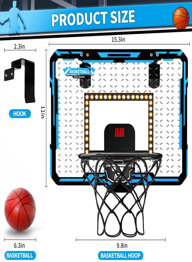 Doloowee Mini Basketball Hoop for Kids, Basketball Hoop Indoor with Lighted Electronic Scoreboard & 4 Balls, Basketball Toys for 3 4 5 6 7 8 9 10 11 12 Year Old Boys - Image 5