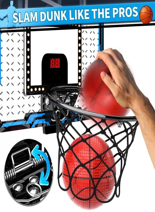 Doloowee Mini Basketball Hoop for Kids, Basketball Hoop Indoor with Lighted Electronic Scoreboard & 4 Balls, Basketball Toys for 3 4 5 6 7 8 9 10 11 12 Year Old Boys - Image 2
