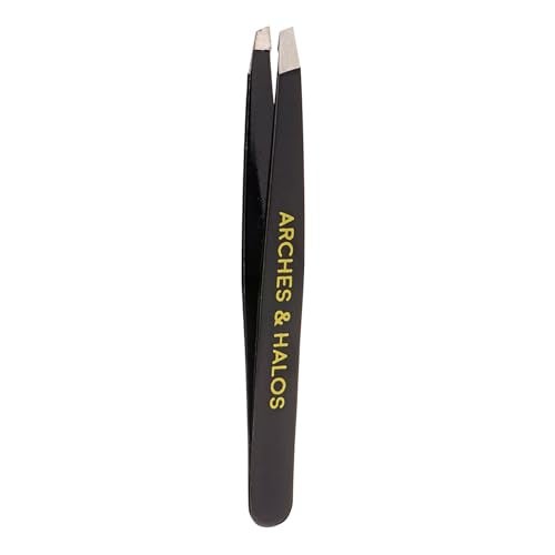 Arches & Halos Surgical Stainless Steel Eyebrow Tweezers - Groom, Pluck and Precisely Shape Brows - Ophthalmologist and Dermatologist Tested - 1 Pc - Image 1