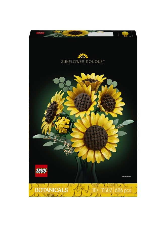 LEGO Botanicals Sunflower Bouquet - Faux Flowers Set 11502 (Age 18+, 686 Pieces) - Image 2