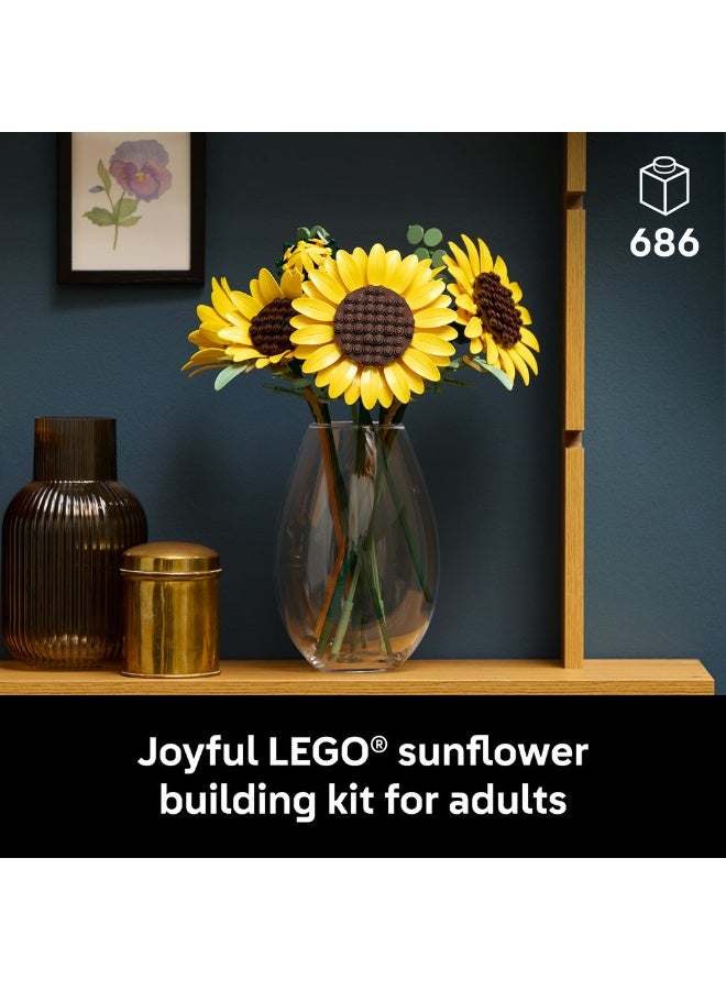LEGO Botanicals Sunflower Bouquet - Faux Flowers Set 11502 (Age 18+, 686 Pieces) - Image 3