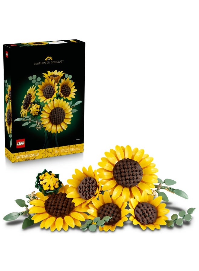 LEGO Botanicals Sunflower Bouquet - Faux Flowers Set 11502 (Age 18+, 686 Pieces) - Image 1