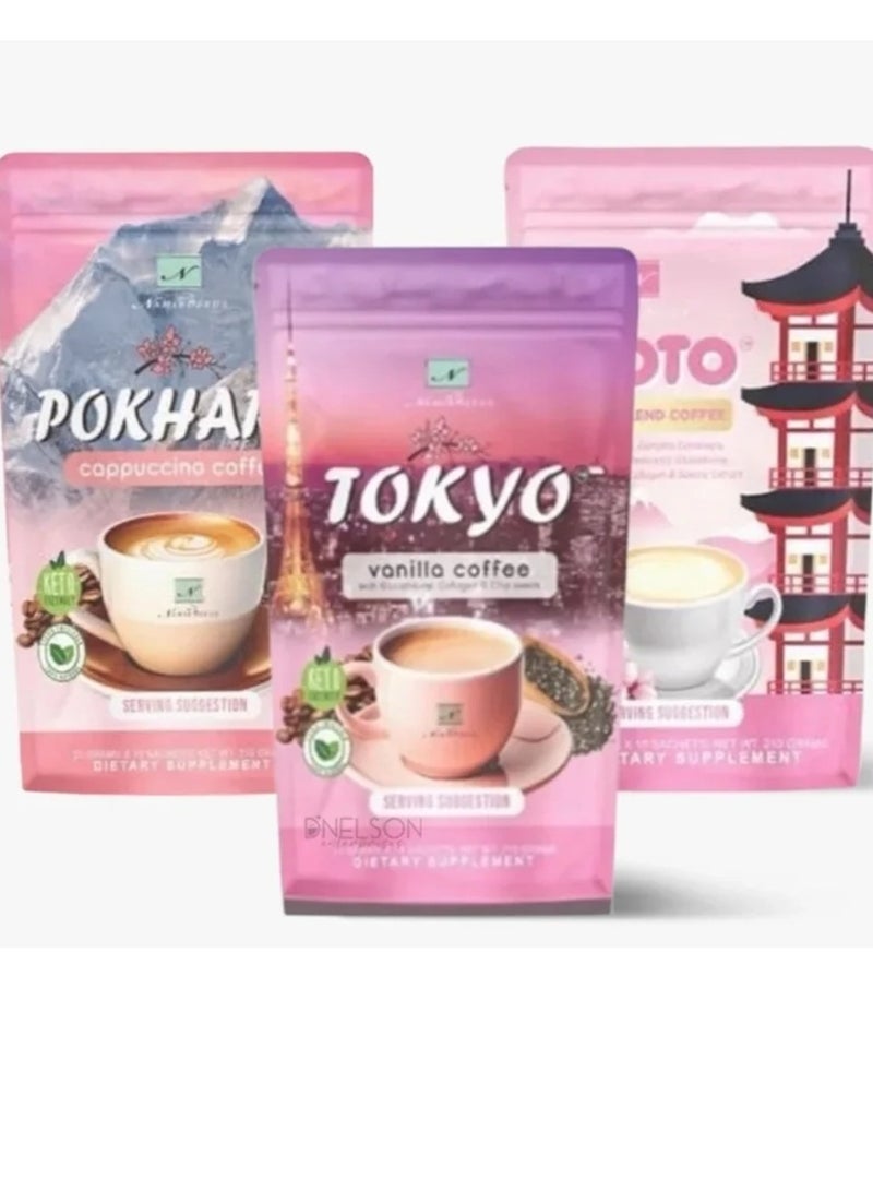 ناميروزيزس مجموعة قهوة ناميروسيوس: فانيليا طوكيو، كابتشينو بوكارا، وقهوة كيوتو الفاخرة - Image 1