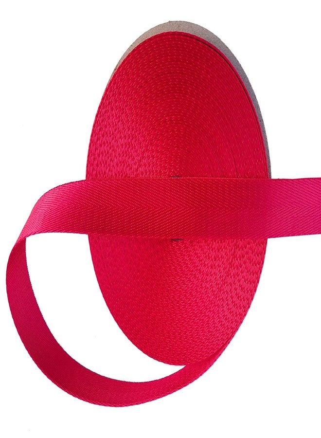 ABOKOY 1 Inch Nylon Webbing Strap 15 Yards Nylon Strap Webbing for Backpack Strap Pet Collar Indoor Outdoor Craft DIY Repair (1006 Red) - Image 1