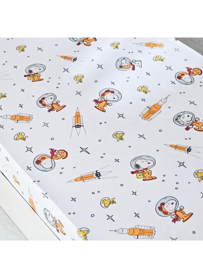 Snoopy Single Fitted Sheet 90X200 Plus 25 Cm  - Image 3