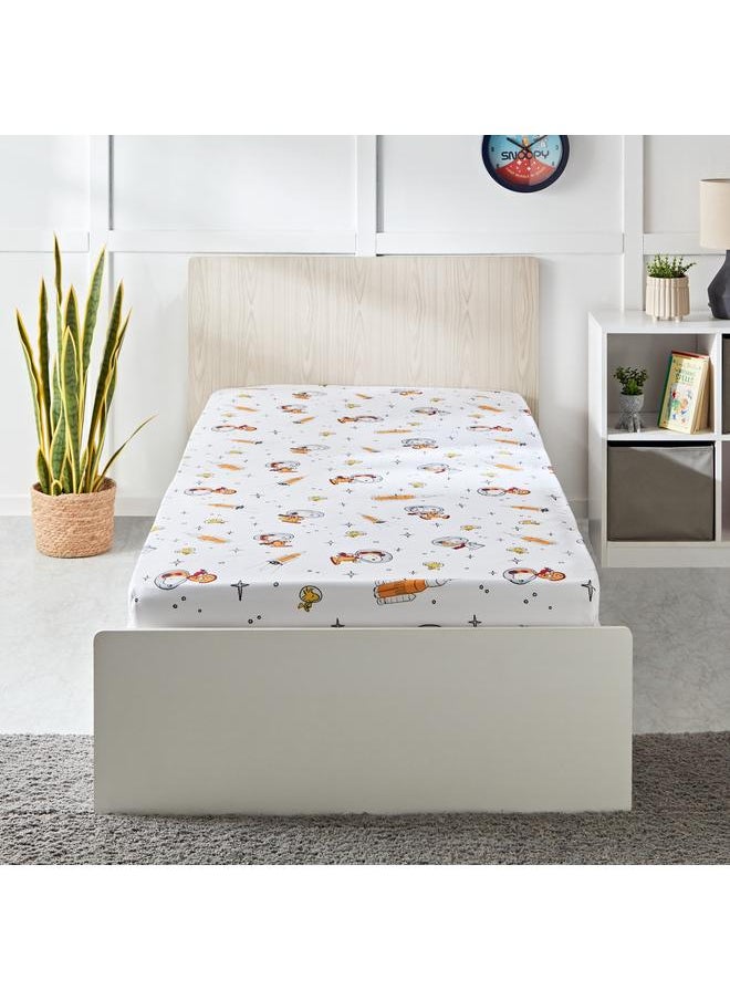 Snoopy Single Fitted Sheet 90X200 Plus 25 Cm  - Image 2