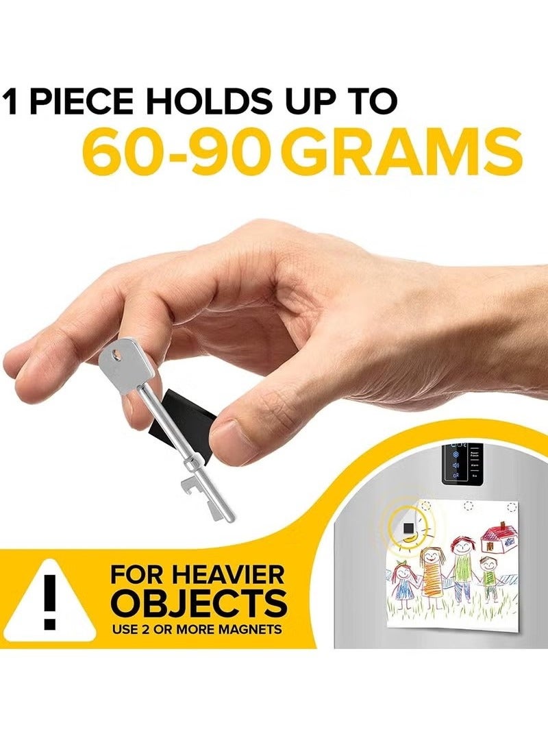 50 Pieces Magnetic Squares Square Magnets with 3M Strong Self Adhesive Backing Tape Perfect for DIY Art Projects Whiteboards and Fridge Magnet Square Tape 20mm x 20mm - Image 3