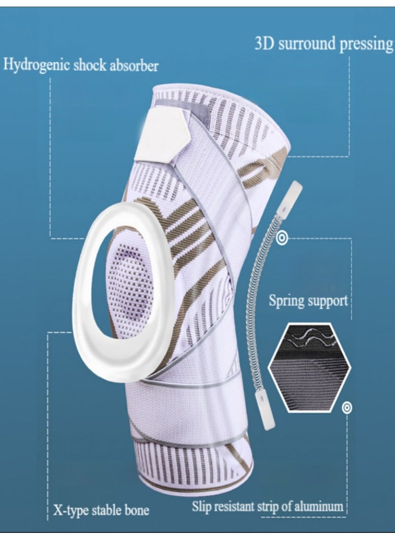 شفاء الحياة دعامة ركبة احترافية من السيليكون، دعامة ركبة احترافية للرجال، دعامة ركبة للرجال، دعامة ركبة للنساء، مناسبة للجري، الرباط الصليبي الأمامي، المفاصل، مناسبة للأشخاص الذين يتراوح محيط ركبتهم العلوي 56-62 سم - 2 قطعة - Image 3