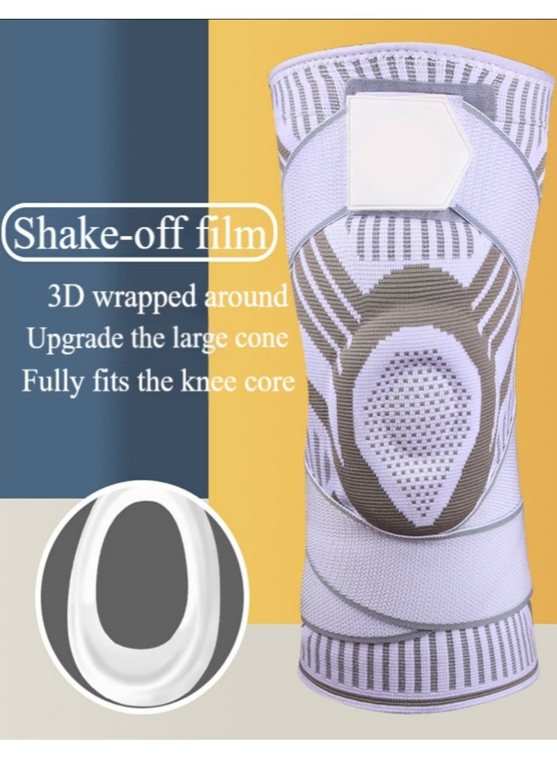 شفاء الحياة دعامة ركبة احترافية من السيليكون، دعامة ركبة احترافية للرجال، دعامة ركبة للرجال، دعامة ركبة للنساء، مناسبة للجري، الرباط الصليبي الأمامي، المفاصل، مناسبة للأشخاص الذين يتراوح محيط ركبتهم العلوي 56-62 سم - 2 قطعة - Image 4