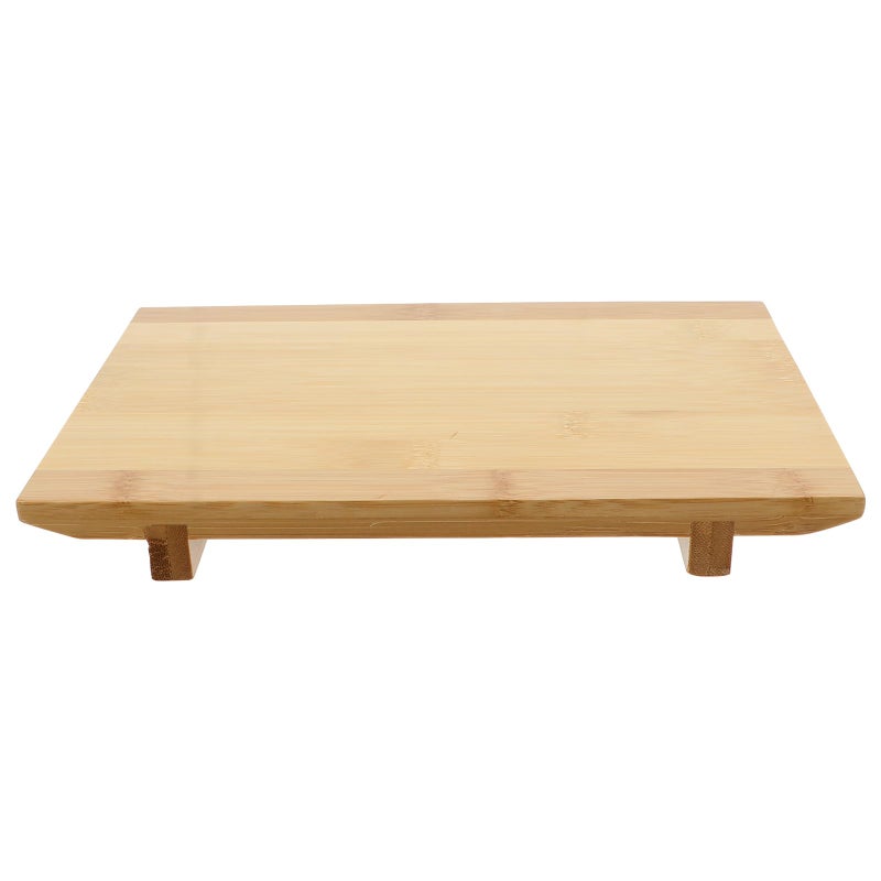 Hemoton Creative Japanese Bamboo Sushi Plate 944X590X118 Inch Sashimi Tray for Home Restaurant and Parties