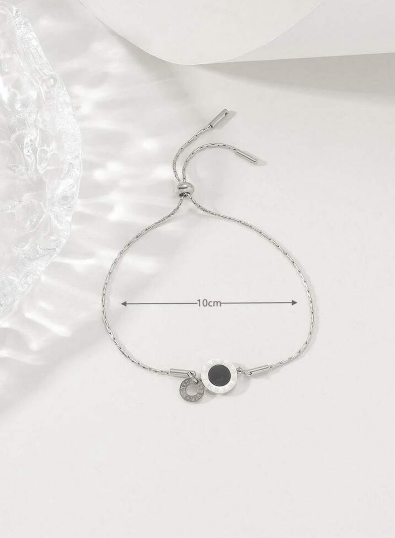 Equal Stylish Silver Plated Stainless Steel Bracelet For Women - Image 4