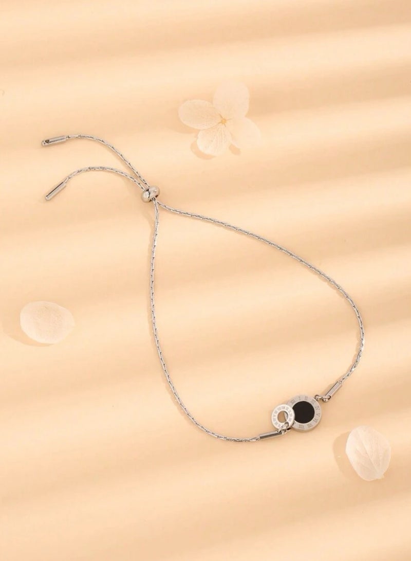 Equal Stylish Silver Plated Stainless Steel Bracelet For Women - Image 2