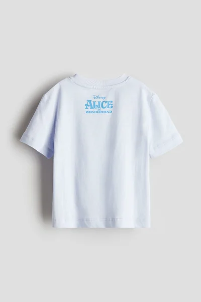 اتش اند ام تيشيرت قطن بطبعة