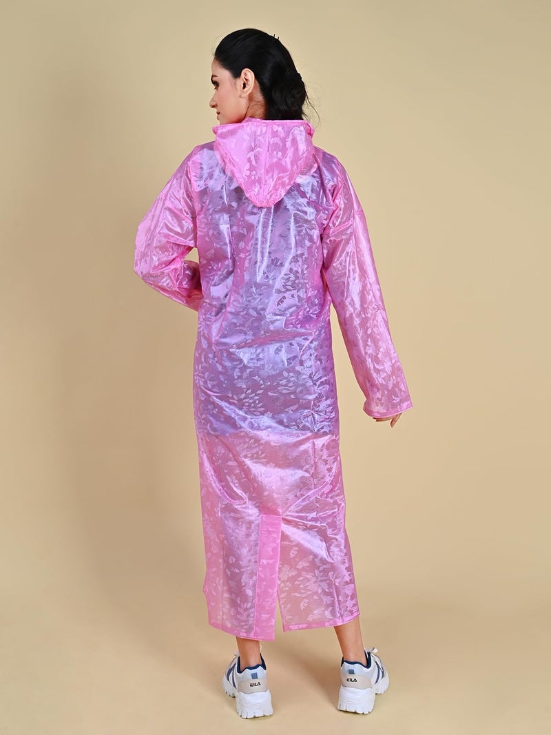 Rupa Rainwear for Women, Waterproof PVC Rain Jacket with Carry Bag, Petals Design, Pack of 1 - Image 4
