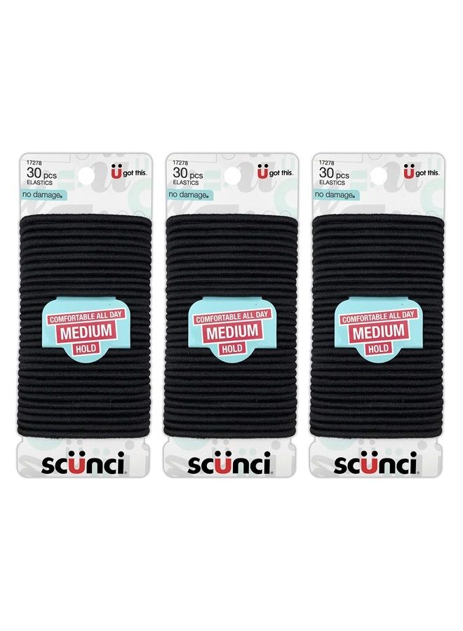 Scunci Effortless Beauty Large No-damage Elastics, 4 MM (90 pieces)