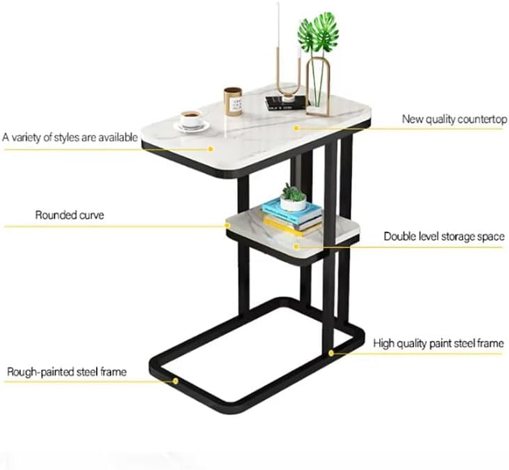 BLURISM Bookcase Nightstand End TableBed Side Table for Small Spaces Bedside Table Coffee Table Living RoomBedroom Sofa Table End Table Bedroom Simple - Image 4