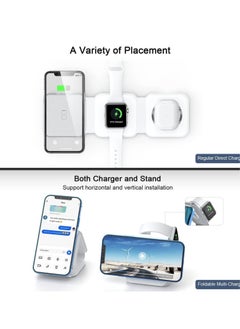 ELTRAZONE 3 in 1 Wireless Charger,Magnetic Foldable Charging Station,Fast Wireless Charging Pad  - Image 4