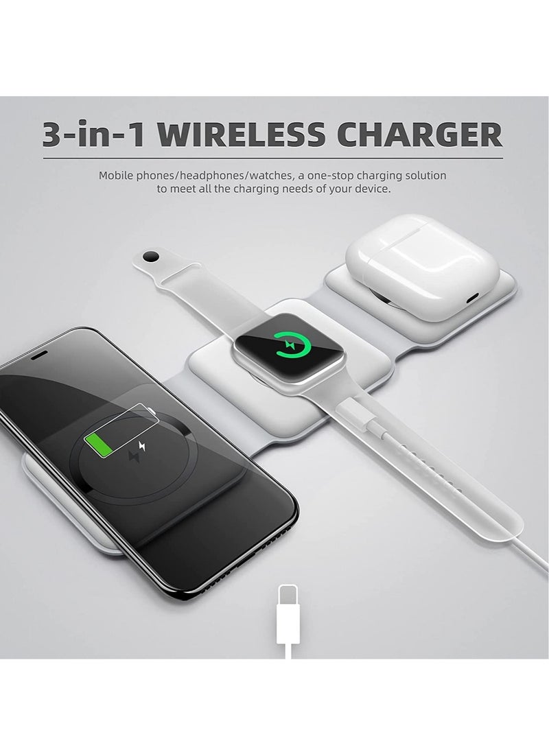 ELTRAZONE 3 in 1 Wireless Charger,Magnetic Foldable Charging Station,Fast Wireless Charging Pad  - Image 3