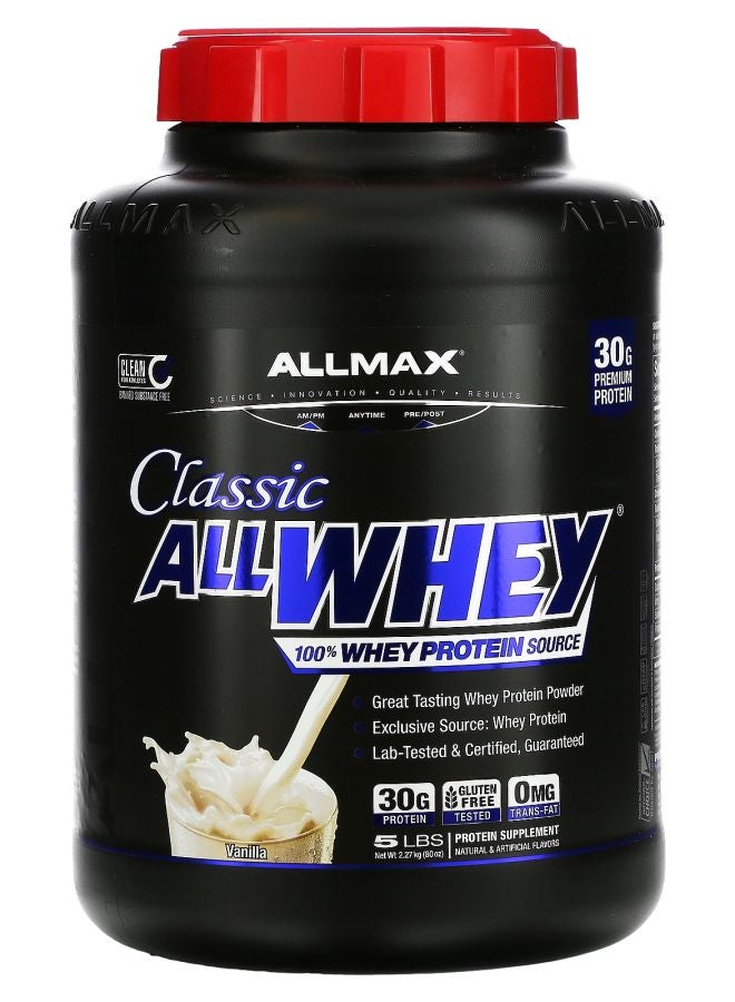 Allmax CLASSIC ALLWHEY® 100% Whey Protein Vanilla 5 lbs (2.27 kg)