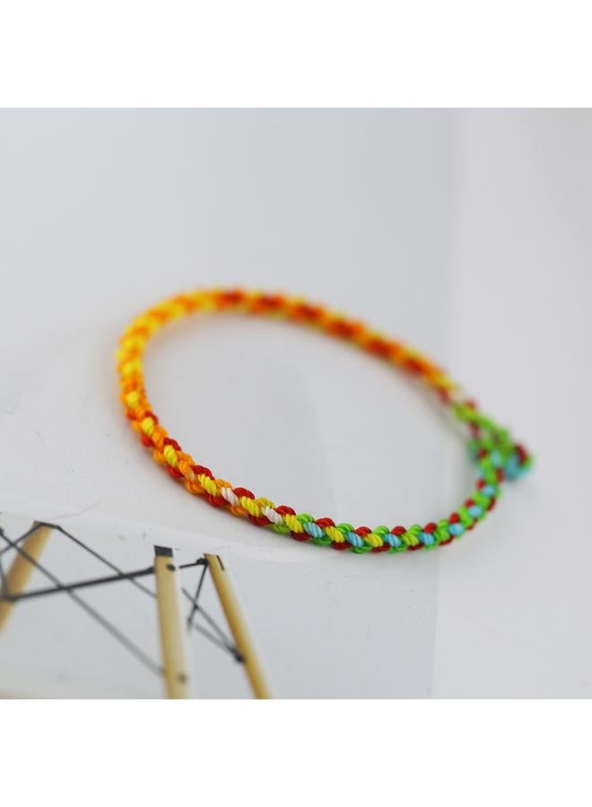 Original New Dragon Boat Festival Traditional Colorful Rope Colorful Silk Chongyang Handmade Woven Hand Rope Couple Children Bracelet 