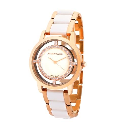 Giordano Analog Wrist Watch for Women Stylish Metal Strap with Water Resistant 3 Hand Mechanism for Girls & Ladies to Compliment Your Look/Ideal Gift for Female - GZ-60036 - Image 1