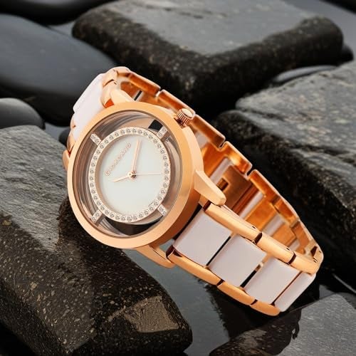 Giordano Analog Wrist Watch for Women Stylish Metal Strap with Water Resistant 3 Hand Mechanism for Girls & Ladies to Compliment Your Look/Ideal Gift for Female - GZ-60036 - Image 5