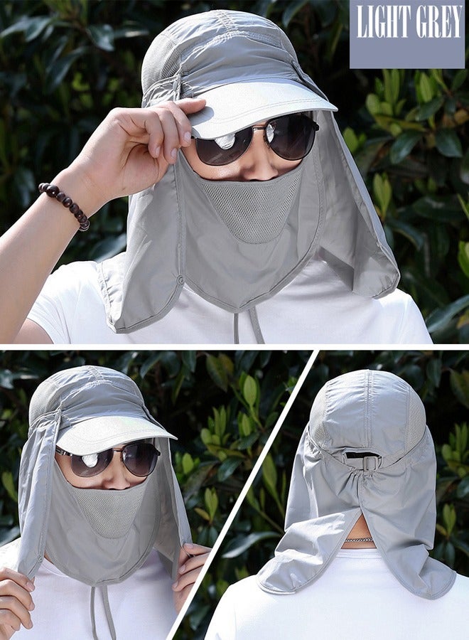 Generic Foldable Sun Cap, Fishing Hats, UPF 50+ Protection Caps with Face Mask Neck Flap - Image 2
