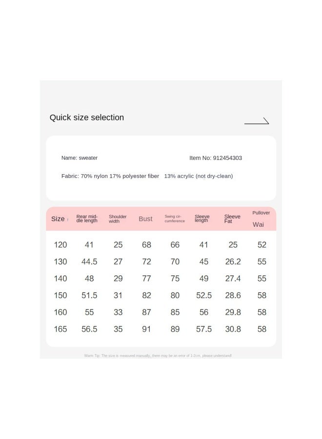 DEESHA 【counter Collection Basic High-neck Knitted Sweater】ملابس البنات للخريف والشتاء، ملابس الشتاء للأطفال المتوسطة والكبيرة، سترة الأطفال - Image 5