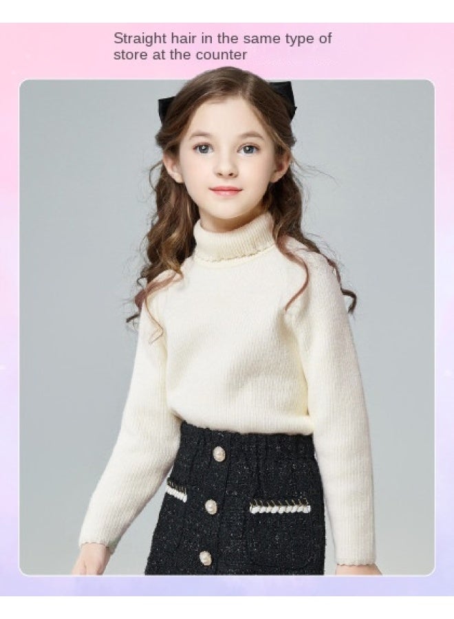 DEESHA 【counter Collection Basic High-neck Knitted Sweater】ملابس البنات للخريف والشتاء، ملابس الشتاء للأطفال المتوسطة والكبيرة، سترة الأطفال - Image 1