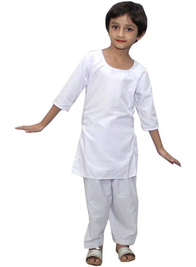 Kaku Fancy Dresses Indian Wear Salwar Kameez Costume-White 5-6 Years, for Girls - Image 1