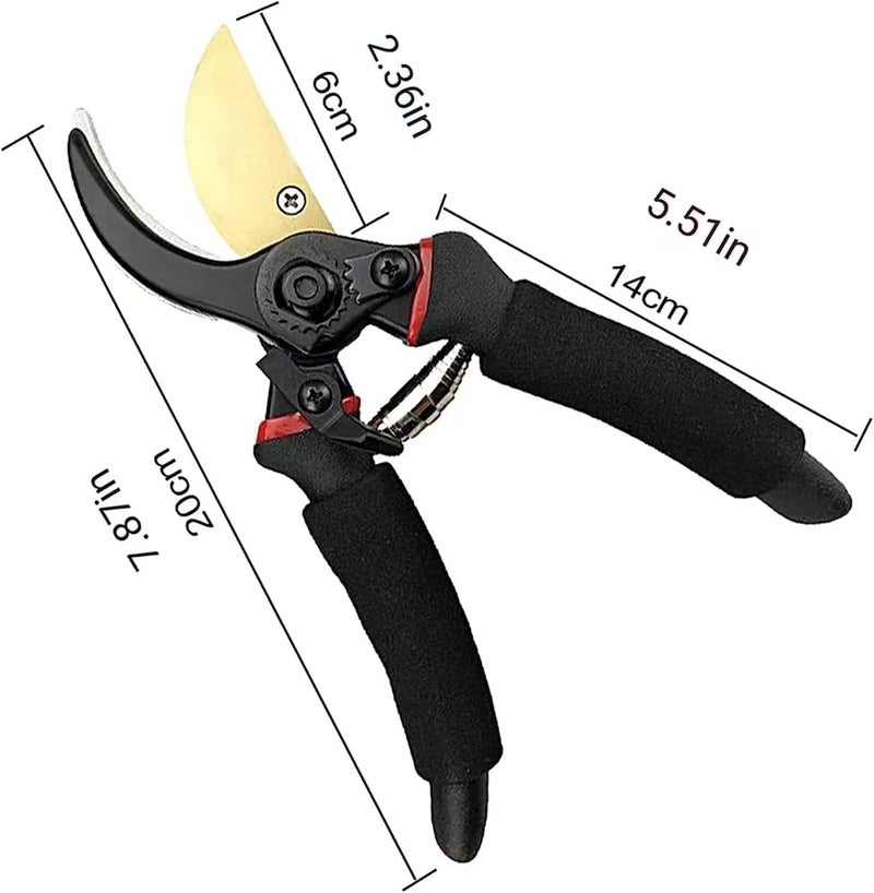 SAGREENY Heavy Duty Bypass Pruning Shears Gardening Manual Pruning Shears Plant Shears Flower Shears Gardening Shears, Tree Pruners Cutting Branches Hedges Shrubs and Bushes Ideal Tool Easy to Prune - Image 4