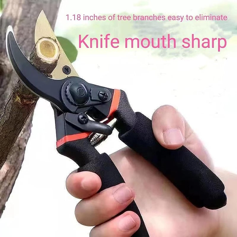 SAGREENY Heavy Duty Bypass Pruning Shears Gardening Manual Pruning Shears Plant Shears Flower Shears Gardening Shears, Tree Pruners Cutting Branches Hedges Shrubs and Bushes Ideal Tool Easy to Prune - Image 2