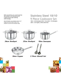 Prestige Prestige Stainless Steel 9Pc Cookware  Set  - Image 4