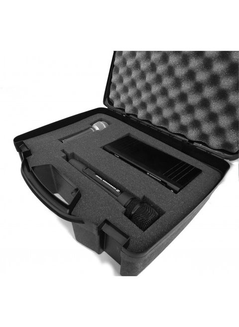 Casematix Wireless Microphone Case - Hard Shell Mic Case With Customizable Foam Compatible With Sennheiser, Shure, Audio Technica, Nady, Vocopro, Akg Systems With Receivers, Transmitters And Mics