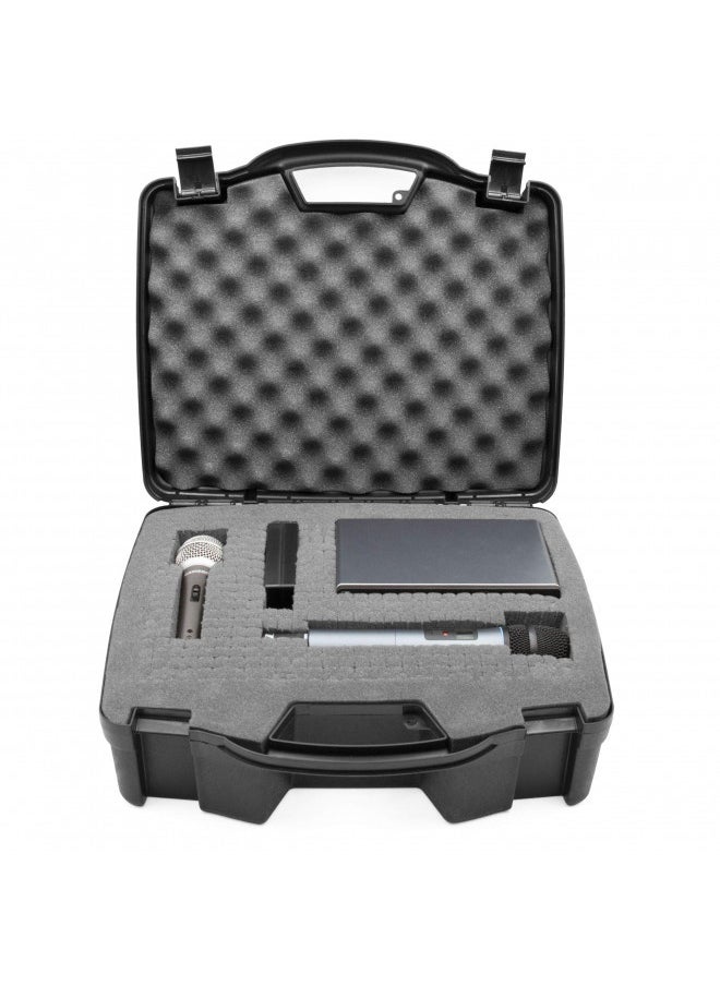 CASEMATIX - Casematix Wireless Microphone Case - Hard Shell Mic Case With Customizable Foam Compatible With Sennheiser, Shure, Audio Technica, Nady, Vocopro, Akg Systems With Receivers, Transmitters And Mics - Image 1